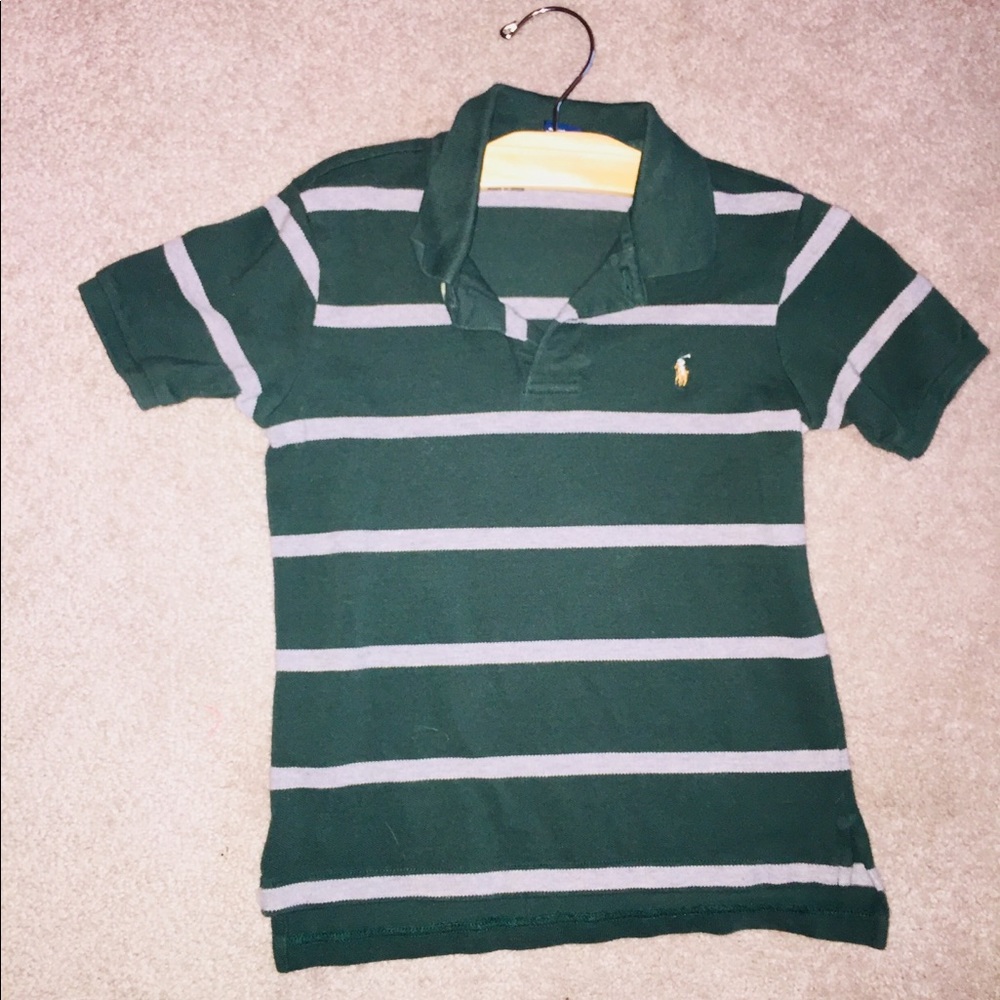 Ralph Lauren polo green and gray shirt